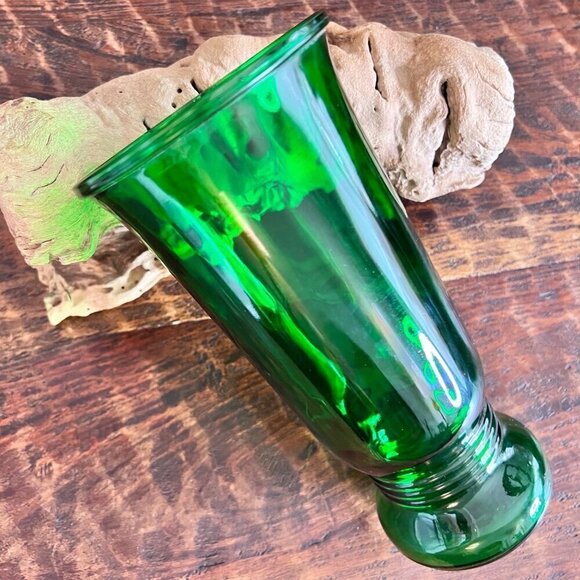 Vintage Napco Footed Green Vase - Picture 2 of 11